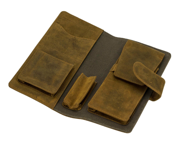 Zigarrenetui Passatore "2er Robusto" Leder braun antik